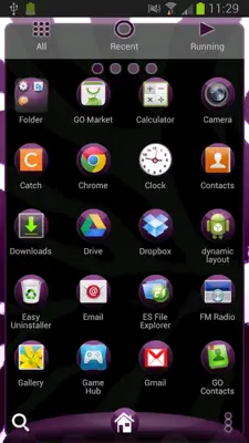 GO Launcher EX Violet Zebra android App screenshot 3